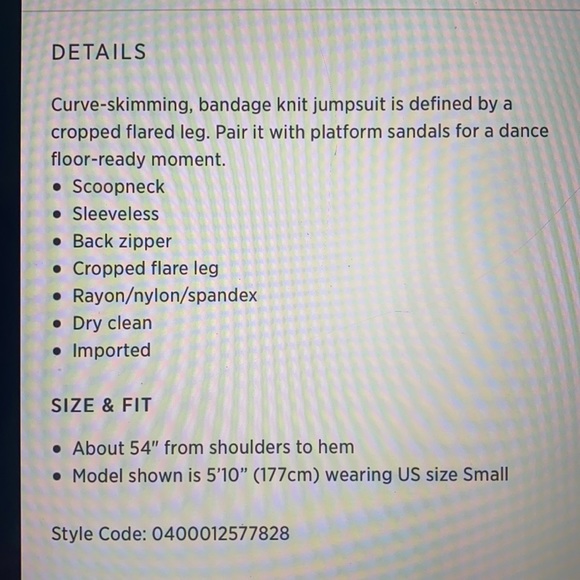 NWT Herve Leger Cropped Flare-leg Jumpsuit - Picture 4 of 16